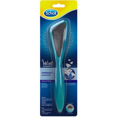 Scholl Manuálne pilník na chodidlá s diamantovými kryštálikmi Velvet Smooth Dual Action Scholl Manuálne pilník na chodidlá s diamantovými kryštálikmi Velvet Smooth Dual Action