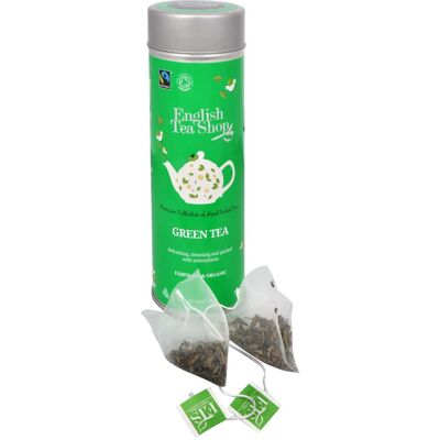 English Tea Shop Čistý zelený čaj BIO 15 pyramidek v plechovke English Tea Shop Čistý zelený čaj BIO 15 pyramidek v plechovke