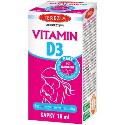Terezia Company VITAMIN D3 BABY od narodenia 400 IU kvapky 10 ml Terezia Company VITAMIN D3 BABY od narodenia 400 IU kvapky 10 ml