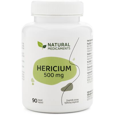 Natural Medicaments Hericium 500 mg 90 kapslí Natural Medicaments Hericium 500 mg 90 kapslí