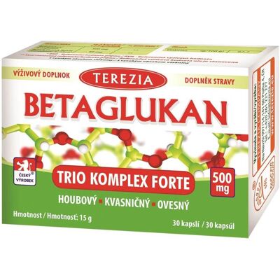 Terezia Company Betaglukán Trio Komplex Forte 500 mg 30 kapsúl Terezia Company Betaglukán Trio Komplex Forte 500 mg 30 kapsúl
