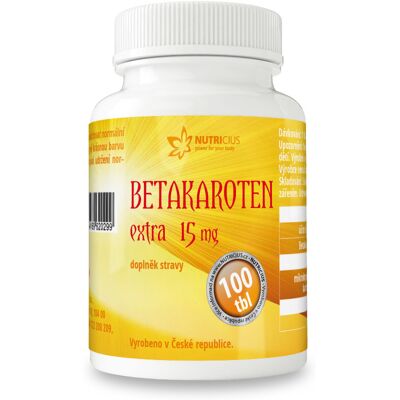 Nutricius Betakarotén EXTRA 15 mg 100 tabliet Nutricius Betakarotén EXTRA 15 mg 100 tabliet