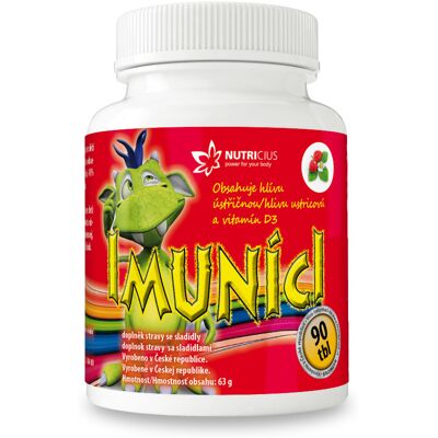 Nutricius Imuníci – hliva ustricovitá s vitamínom D pre deti 90 cmúľacích tabliet Nutricius Imuníci – hliva ustricovitá s vitamínom D pre deti 90 cmúľacích tabliet