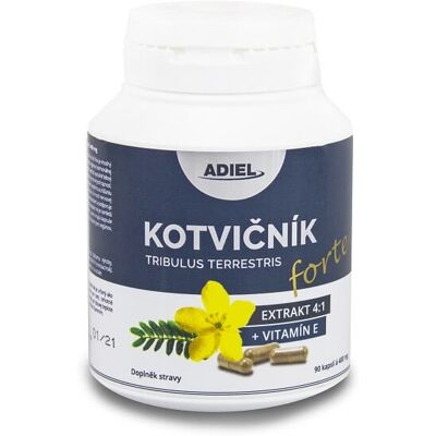 Adiel Kotvičník zemný FORTE s vitamínom E 90 piluliek Adiel Kotvičník zemný FORTE s vitamínom E 90 piluliek