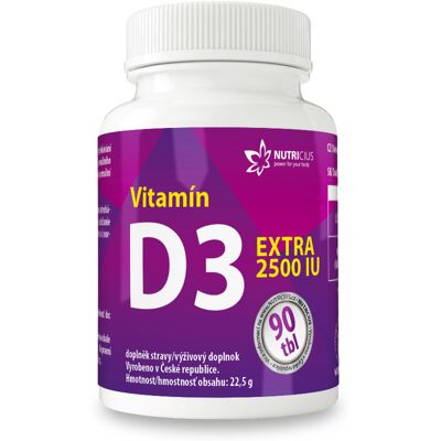 Nutricius Vitamín D3 EXTRA 2500 IU 90 tabliet Nutricius Vitamín D3 EXTRA 2500 IU 90 tabliet