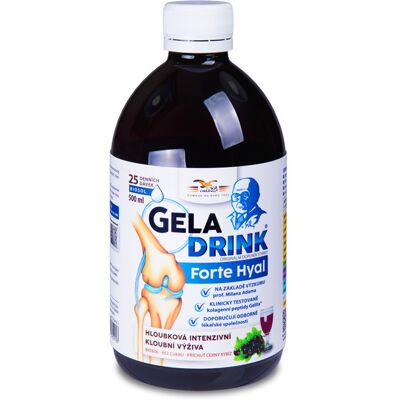 Geladrink Geladrink Forte HYAL biosol čierne ríbezle 500 ml Geladrink Geladrink Forte HYAL biosol čierne ríbezle 500 ml