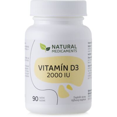 Natural Medicaments Vitamín D3 2000 IU 90 tbl. Natural Medicaments Vitamín D3 2000 IU 90 tbl.