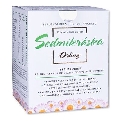 Orling BeautyDrink Sedmokráska s príchuťou ananás 15 sáčkov Orling BeautyDrink Sedmokráska s príchuťou ananás 15 sáčkov