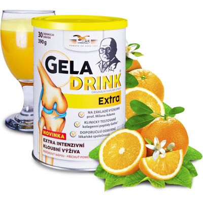 Geladrink Geladrink Extra práškový nápoj príchuť pomaranč 390 g Geladrink Geladrink Extra práškový nápoj príchuť pomaranč 390 g