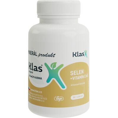 Klas Selén + vitamín C a E 90 tabliet Klas Selén + vitamín C a E 90 tabliet