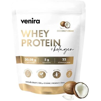 Venira Whey proteín príchuť kokosový krém 1000 g Venira Whey proteín príchuť kokosový krém 1000 g