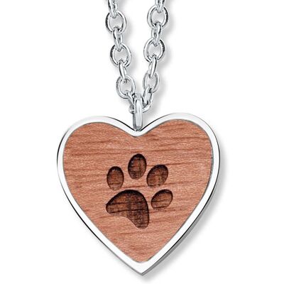 CRYSTalp Originálny oceľový náhrdelník s labkou Wooden Paw 30418.W2.E.36 CRYSTalp Originálny oceľový náhrdelník s labkou Wooden Paw 30418.W2.E.36