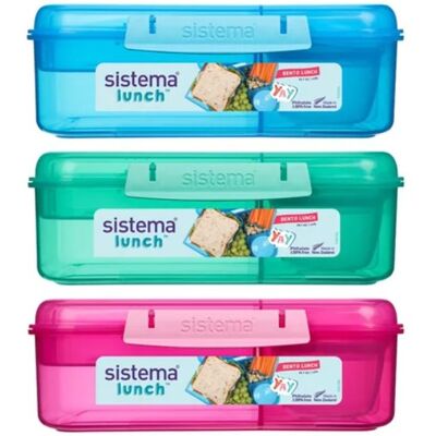 Sistema 3-komorová krabička s nádobou na jogurt a tácky 1,65 l Mix Sistema 3-komorová krabička s nádobou na jogurt a tácky 1,65 l Mix
