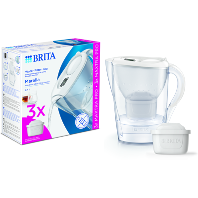 Brita Filtračná kanvica Marella 2,4 l + 3 filtre Maxtra Pro Pure Peformance Bílá Brita Filtračná kanvica Marella 2,4 l + 3 filtre Maxtra Pro Pure Peformance Bílá