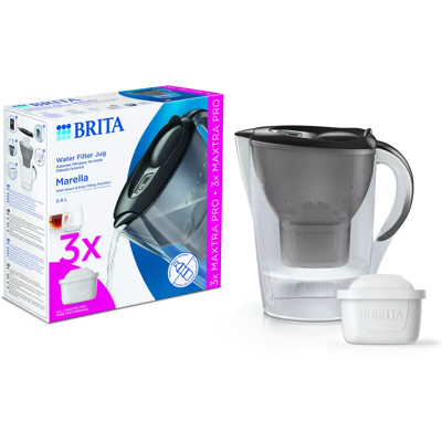 Brita Filtračná kanvica Marella 2,4 l + 3 filtre Maxtra Pro Pure Peformance Grafit Brita Filtračná kanvica Marella 2,4 l + 3 filtre Maxtra Pro Pure Peformance Grafit
