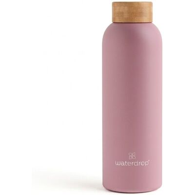 Waterdrop Termo nerezová fľaša 600 ml - Pastelová ružová matná Waterdrop Termo nerezová fľaša 600 ml - Pastelová ružová matná