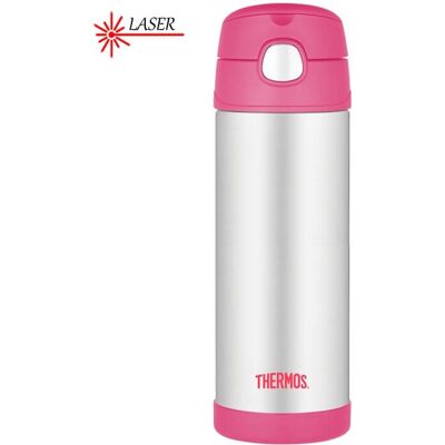 Thermos FUNtainer Detská termoska so slamkou - ružová 470 ml Thermos FUNtainer Detská termoska so slamkou - ružová 470 ml
