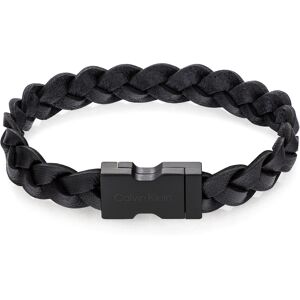 Calvin Klein Moderný pánsky náramok z čiernej kože Industrial Hardware 35000568 Calvin Klein Moderný pánsky náramok z čiernej kože Industrial Hardware 35000568