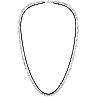 Calvin Klein Dvojitý oceľový bicolor náhrdelník Industrial Hardware 35000565 Calvin Klein Dvojitý oceľový bicolor náhrdelník Industrial Hardware 35000565
