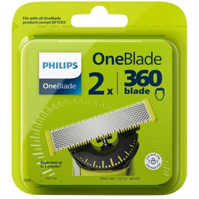Philips Náhradné čepele na tvár OneBlade 360 QP420/50 2 ks Philips Náhradné čepele na tvár OneBlade 360 QP420/50 2 ks