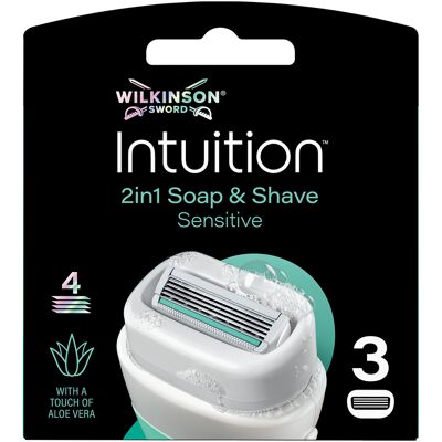 Wilkinson Sword Náhradné hlavice Wilkinson Intuition Naturals Sensitive 3 ks Wilkinson Sword Náhradné hlavice Wilkinson Intuition Naturals Sensitive 3 ks