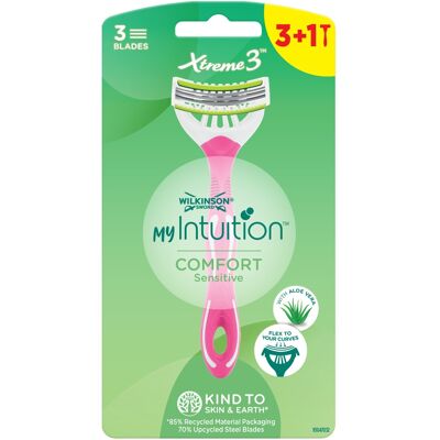 Wilkinson Sword Jednorazový holiaci strojček pre ženy My Intuition Comfort Sensitive 3 + 1 ks Wilkinson Sword Jednorazový holiaci strojček pre ženy My Intuition Comfort Sensitive 3 + 1 ks