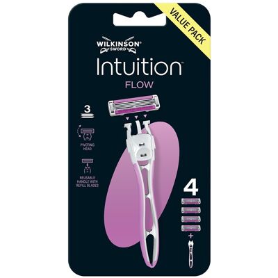 Wilkinson Sword Holiaci strojček Intuition Flow + 4 hlavice Wilkinson Sword Holiaci strojček Intuition Flow + 4 hlavice