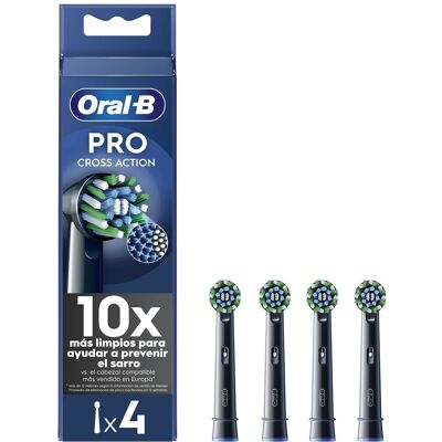 Oral B Náhradné kefkové hlavice Cross Action Black EB50 4 ks Oral B Náhradné kefkové hlavice Cross Action Black EB50 4 ks