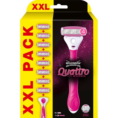 Wilkinson Sword Holiaci strojček Quattro for Women + 8 hlavíc Wilkinson Sword Holiaci strojček Quattro for Women + 8 hlavíc