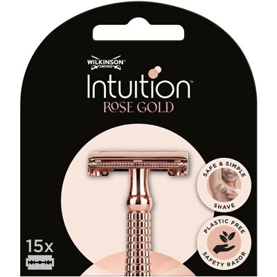 Wilkinson Sword Náhradné žiletky Intuition Double Edge Rose Gold (Blades) 15 ks Wilkinson Sword Náhradné žiletky Intuition Double Edge Rose Gold (Blades) 15 ks