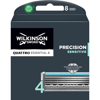 Wilkinson Sword Náhradná hlavica Quattro Essential Precision Sensitive 8 ks Wilkinson Sword Náhradná hlavica Quattro Essential Precision Sensitive 8 ks
