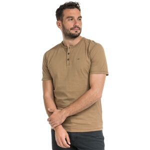 Bushman Pánske henley tričko Wray II, camel M Bushman Pánske henley tričko Wray II, camel M