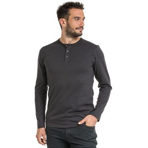 Bushman Pánske henley tričko Willber II, tmavošedé XXXL Bushman Pánske henley tričko Willber II, tmavošedé XXXL