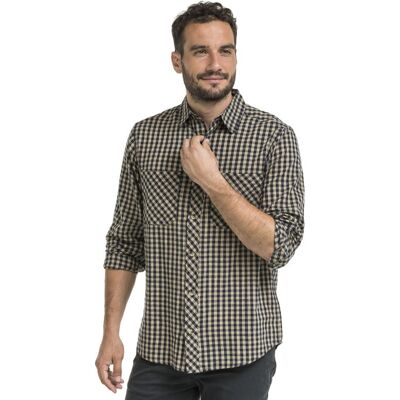 Bushman Pánska kockovaná košeľa Arsuk, modrá XXXL Bushman Pánska kockovaná košeľa Arsuk, modrá XXXL