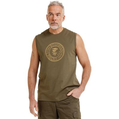 Bushman Pánsky nátelník Kunto, tmavá khaki XXXXL Bushman Pánsky nátelník Kunto, tmavá khaki XXXXL