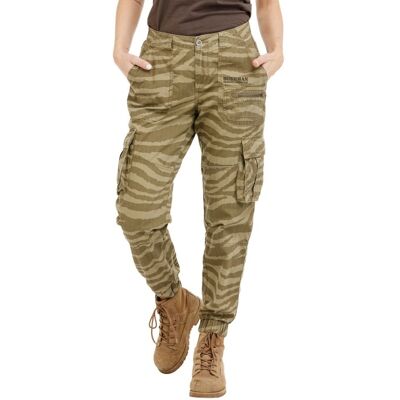 Bushman Dámske kapsáčové nohavice Mandla, khaki 38P Bushman Dámske kapsáčové nohavice Mandla, khaki 38P
