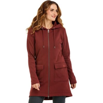 Bushman Dámska predĺžená mikina Rorie, burgundy XL Bushman Dámska predĺžená mikina Rorie, burgundy XL