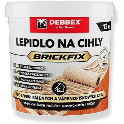 Lepidlo na tehly Den Braven Brickfix 13 kg Lepidlo na tehly Den Braven Brickfix 13 kg