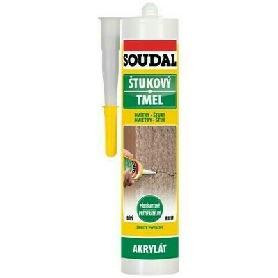 Tmel štukový Soudal 280 ml biely Tmel štukový Soudal 280 ml biely