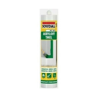 Tmel akrylátový Soudal 280 ml biely Tmel akrylátový Soudal 280 ml biely