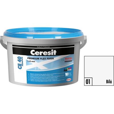 Hmota škárovacia Ceresit CE 40 Aquastatic 2 kg biela Hmota škárovacia Ceresit CE 40 Aquastatic 2 kg biela