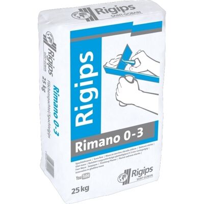 Stierka sadrová Rigips Rimano 0–3 25 kg Stierka sadrová Rigips Rimano 0–3 25 kg