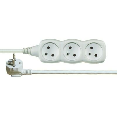 EMOS Kábel predlžovací PVC biely 230 V 5 m / 3 zásuvky EMOS Kábel predlžovací PVC biely 230 V 5 m / 3 zásuvky