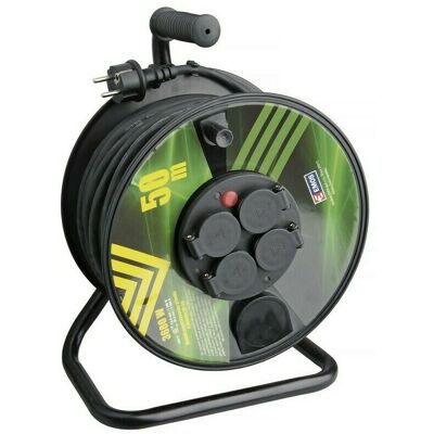 EMOS Kábel predlžovací gumový na bubne 3x1,5 mm2 230 V 4 zásuvky 50 m EMOS Kábel predlžovací gumový na bubne 3x1,5 mm2 230 V 4 zásuvky 50 m