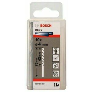 Vrták do kovu BOSCH HSS-G St,4x43/75mm,10ks v balení Vrták do kovu BOSCH HSS-G St,4x43/75mm,10ks v balení