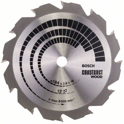 Kotúč pílový na drevo Bosch Standard for Construct Wood 184×16×2,6 mm 12 zubov Kotúč pílový na drevo Bosch Standard for Construct Wood 184×16×2,6 mm 12 zubov