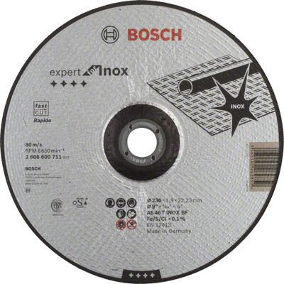 Kotúč korundový Bosch Expert for Inox 230×22,23×1,9 mm s prelisom Kotúč korundový Bosch Expert for Inox 230×22,23×1,9 mm s prelisom