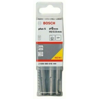 Vrták Bosch SDS PLUS-5, priemer 6 mm, pracovná dĺžka50 mm Vrták Bosch SDS PLUS-5, priemer 6 mm, pracovná dĺžka50 mm