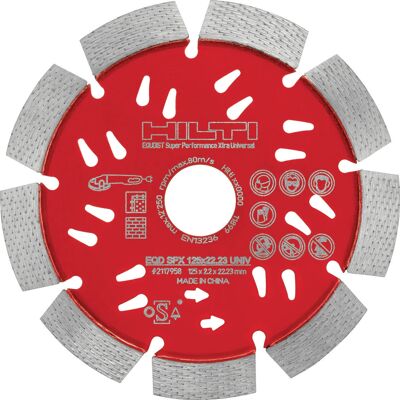 Kotúč rezný DIA Hilti EQD SPX Universal 125×22,23×2,2×12 mm Kotúč rezný DIA Hilti EQD SPX Universal 125×22,23×2,2×12 mm
