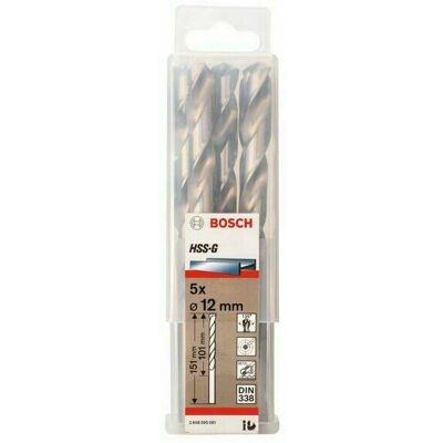 BOSCH Vrták do kovu HSS-G, 12x101x151mm 5ks 1bal/ob BOSCH Vrták do kovu HSS-G, 12x101x151mm 5ks 1bal/ob